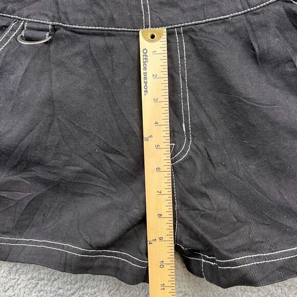 New HT Denim Shortalls Black Denim Bib Overalls SZ XL - Picture 7 of 12